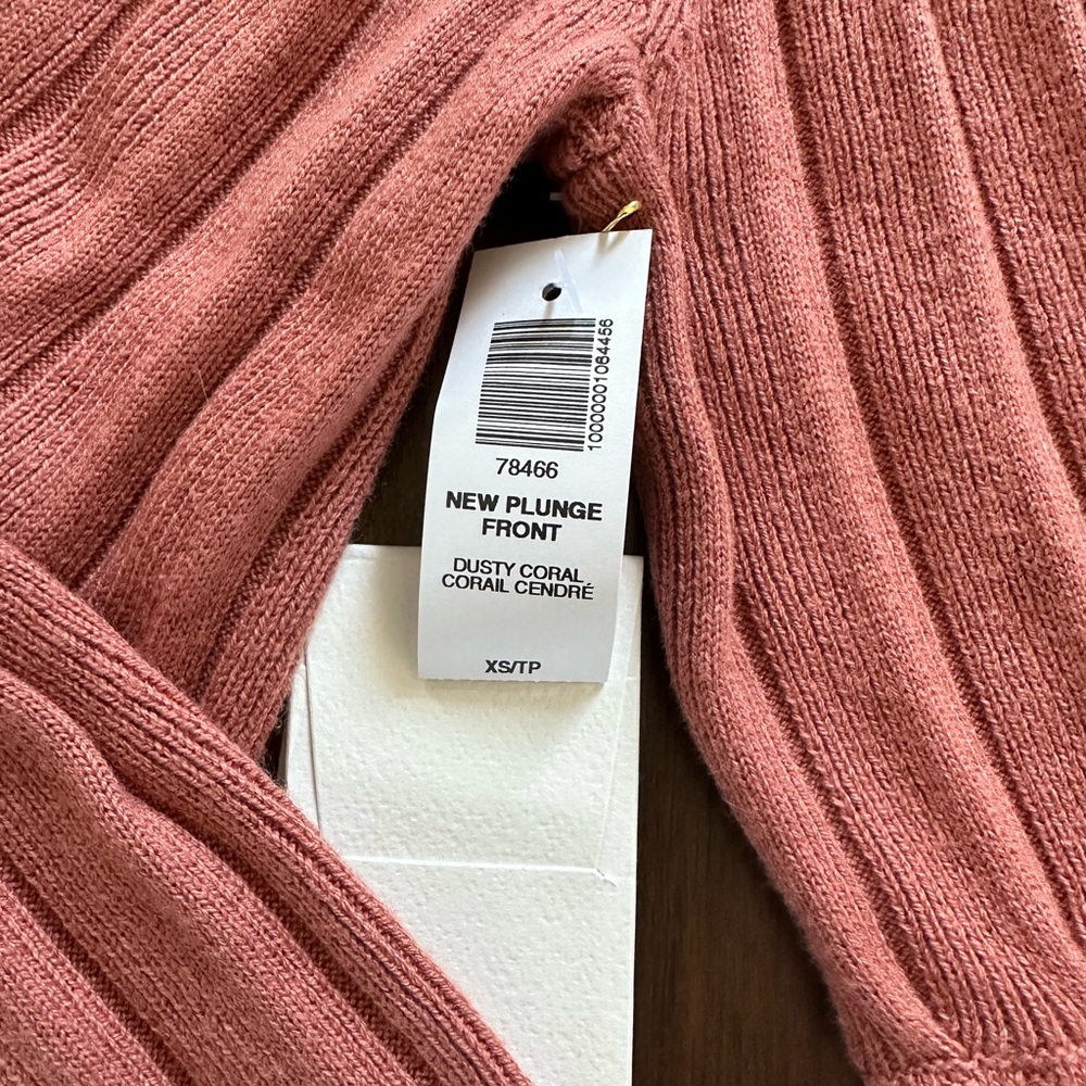 Aritzia Pink Plunge Front Cardigan - Picture 2 of 6